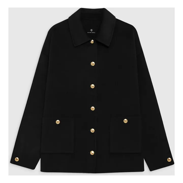 Chaqueta de lana Luca | Negro- Imagen del producto n°3