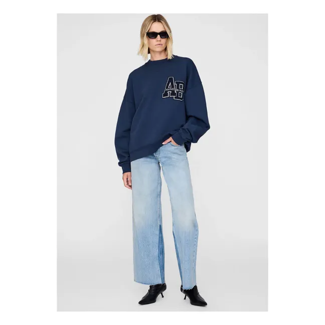 Sweat Oversize Miles Letterman | Bleu marine