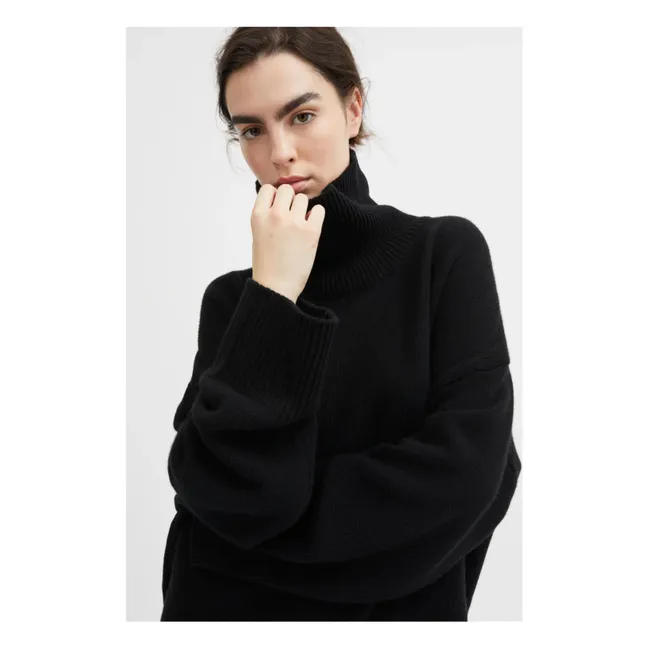 Jersey de lana merina Silene | Negro