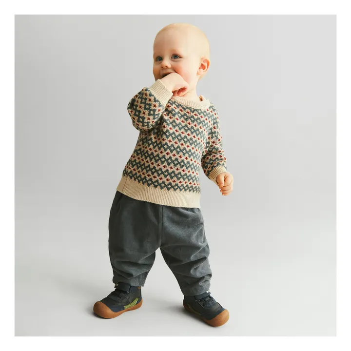 Pull Harlow Jacquard Coton Bio | Beige- Image produit n°1