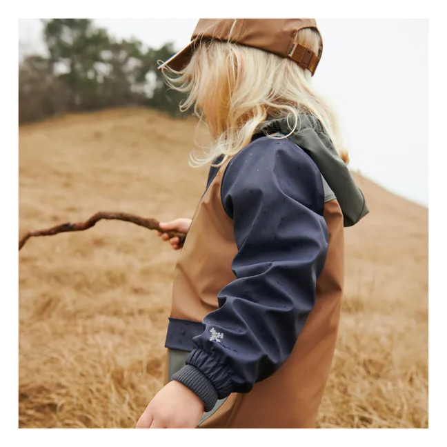 Chaqueta impermeable de fibra reciclada Otu | Azul Gris