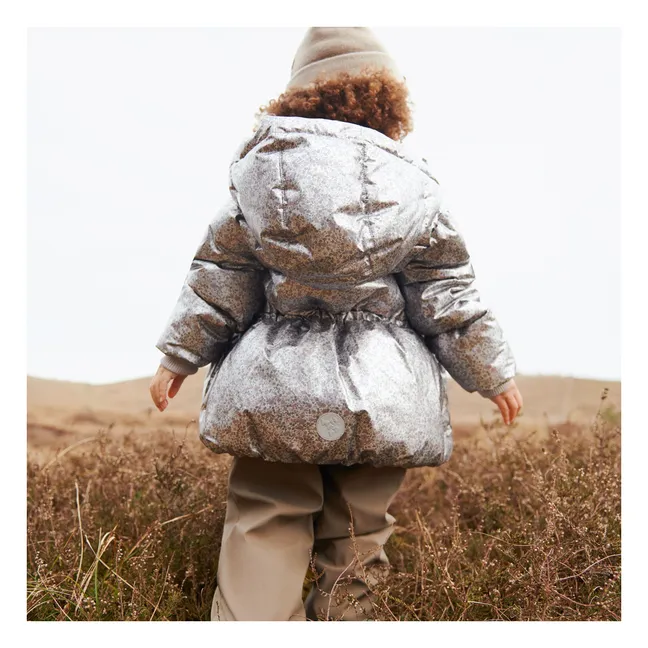 Eli Recycled Fiber Down Jacket | Silver