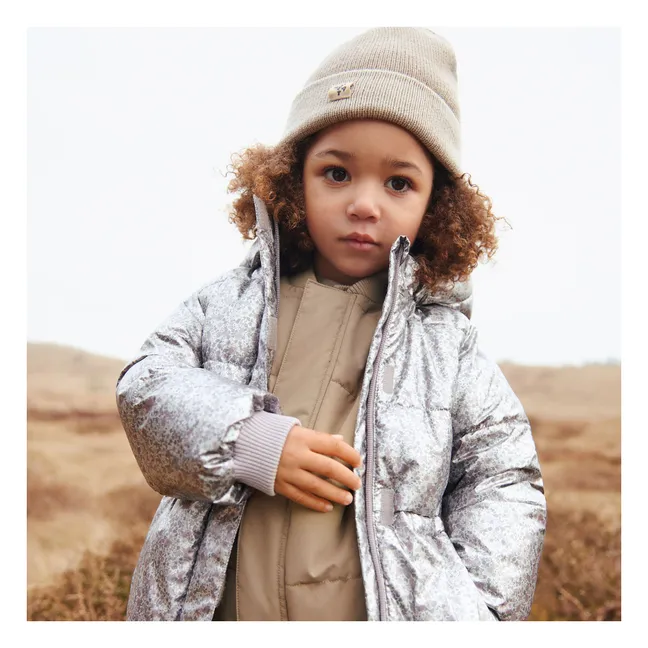 Eli Recycled Fiber Down Jacket | Silver