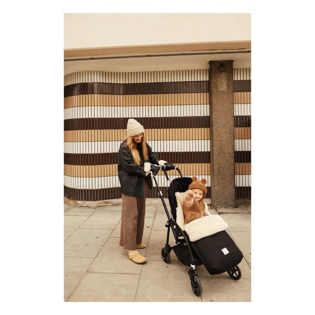 Chancelière universelle harnais fixe en peau d'agneau | Milk