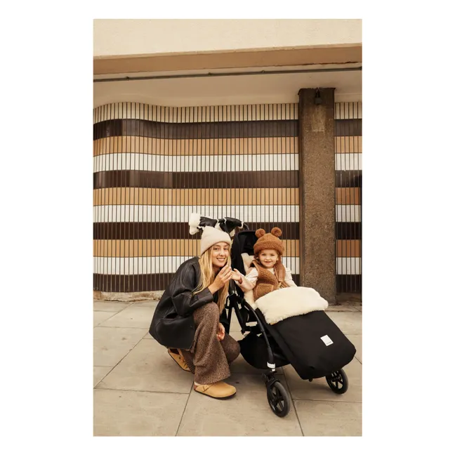 Universal fixed harness footmuff in lambskin | Milk