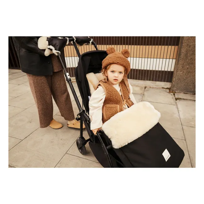 Chancelière universelle harnais fixe en peau d'agneau | Milk