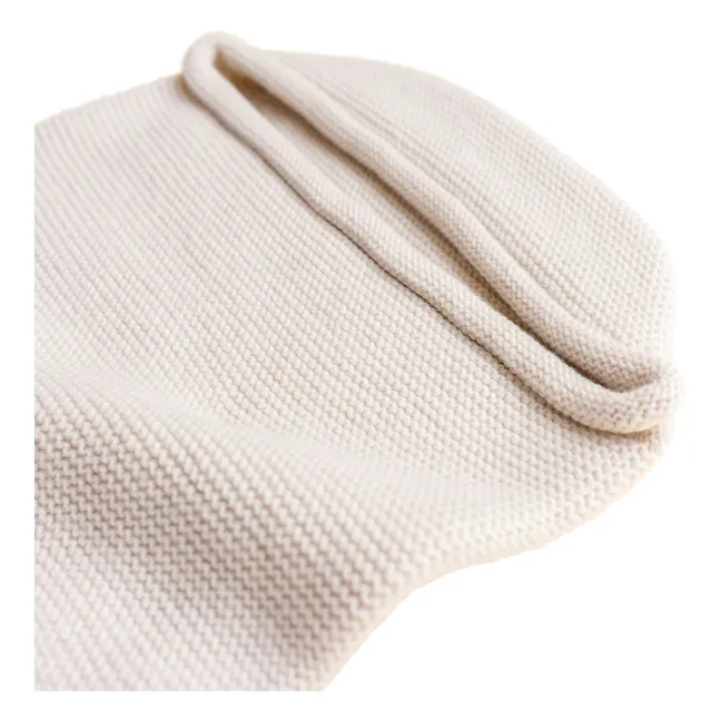 Coperta in fasce in lana merino | Crema