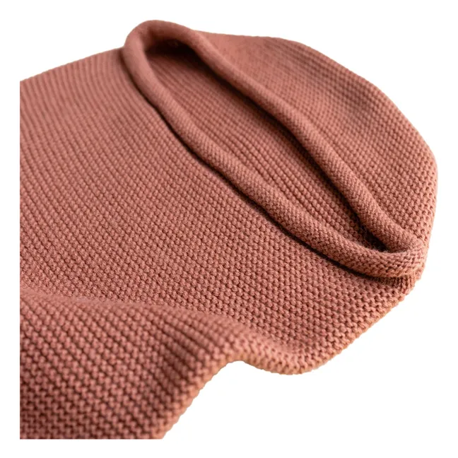 Coperta in fasce in lana merino | Mattone