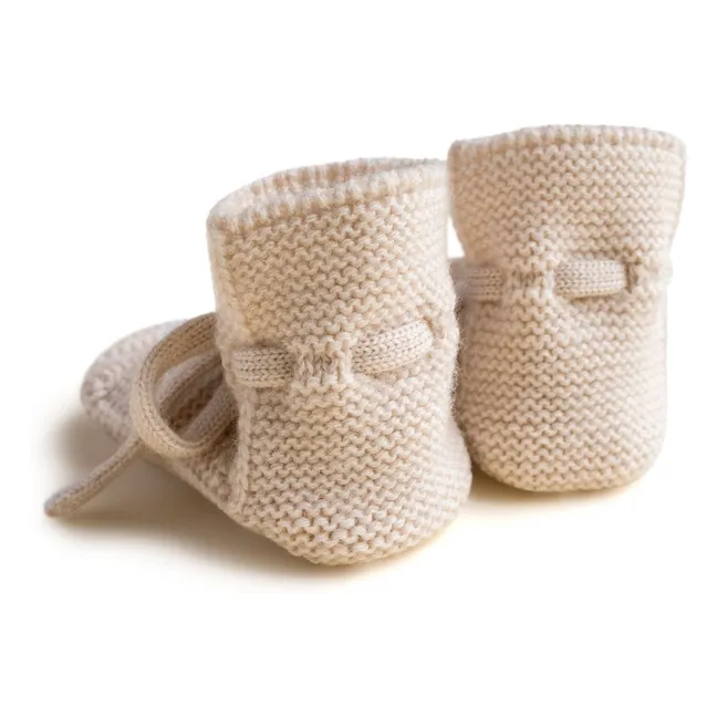 Pantofole in lana merino | Crema