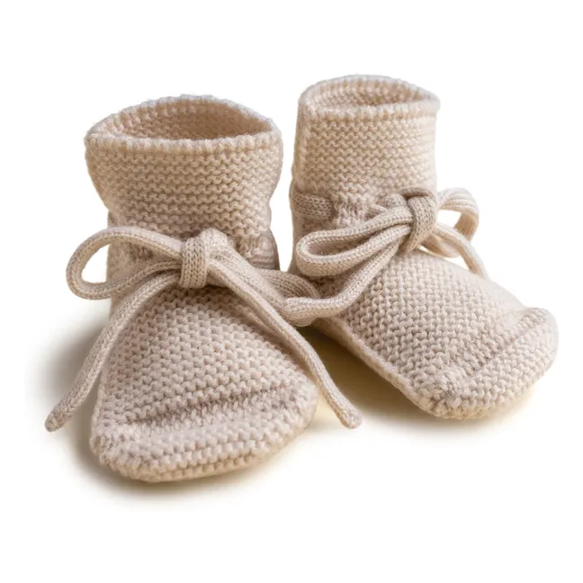 Pantofole in lana merino | Crema