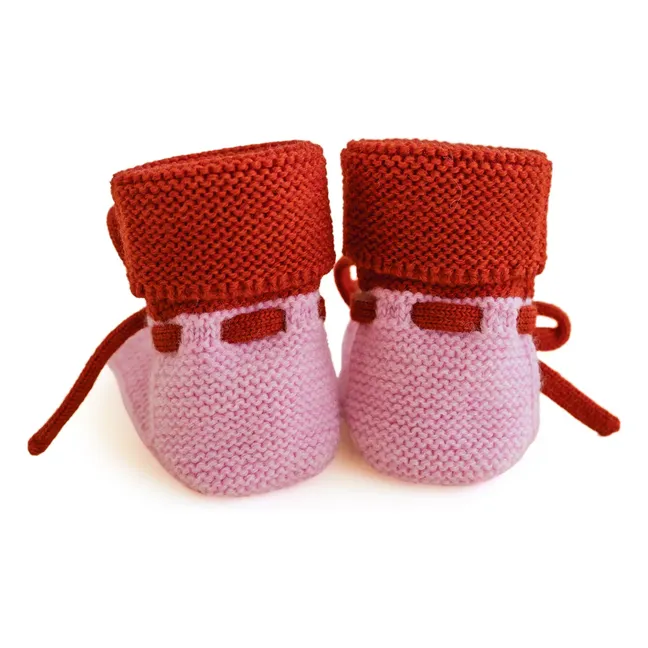 Chaussons Laine Mérinos | Rose