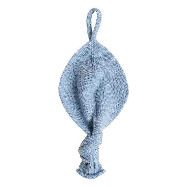 Porte-Tétine Titi Laine Mérinos | Bleu Clair