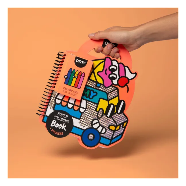 Delicioso libro para colorear con pegatinas