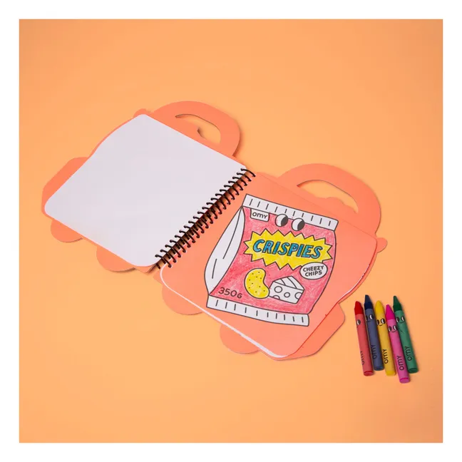 Delicioso libro para colorear con pegatinas