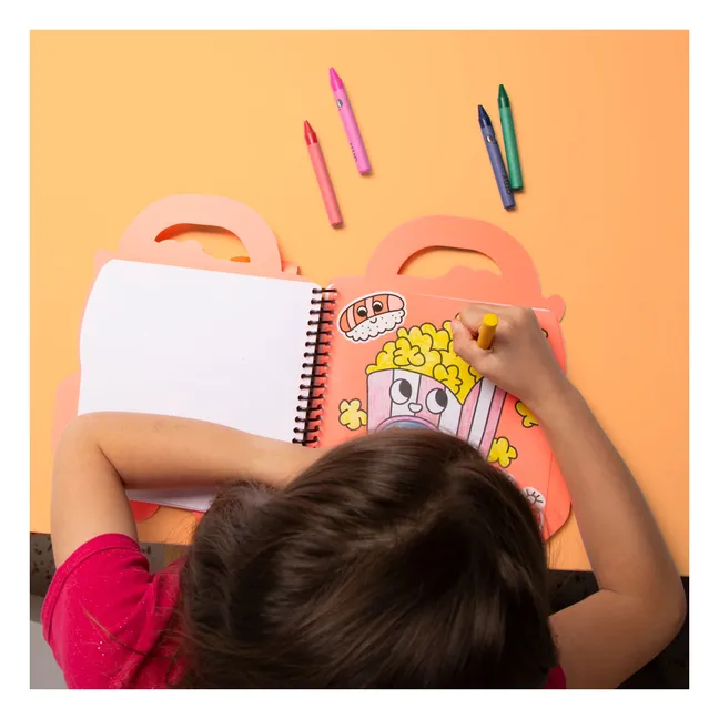Delicioso libro para colorear con pegatinas