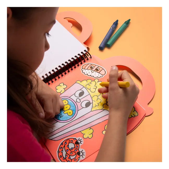 Delicioso libro para colorear con pegatinas