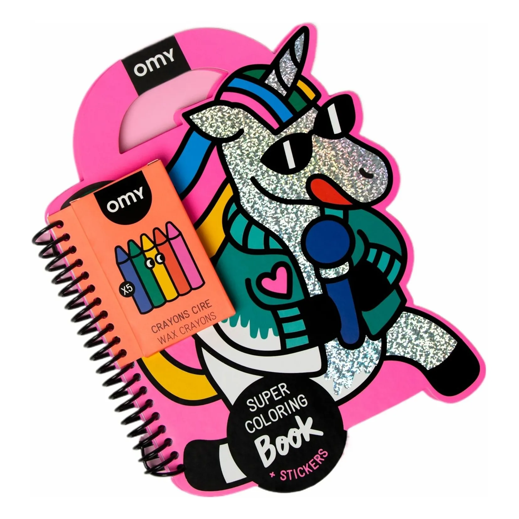 Omy Pink Lily Coloring Book With Stickers