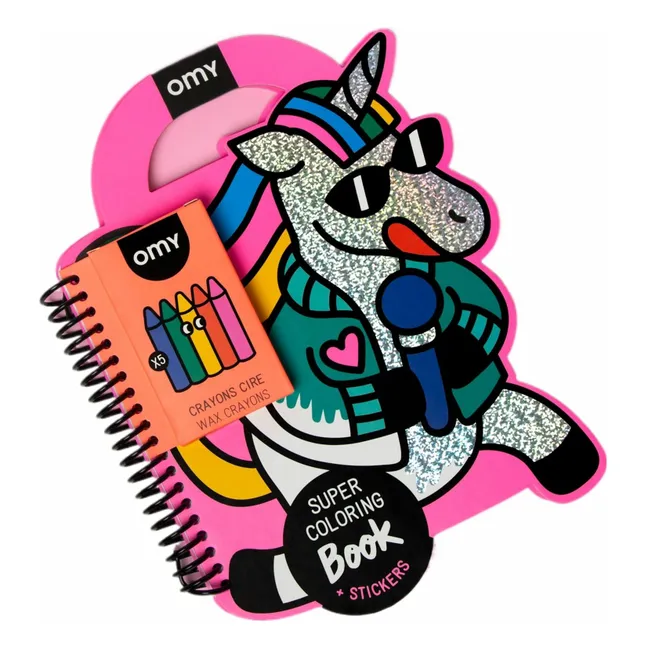 Cahier de coloriage avec stickers Lily