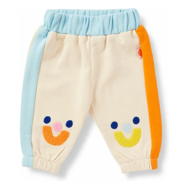 Colorblock Smile Jogger | Cream