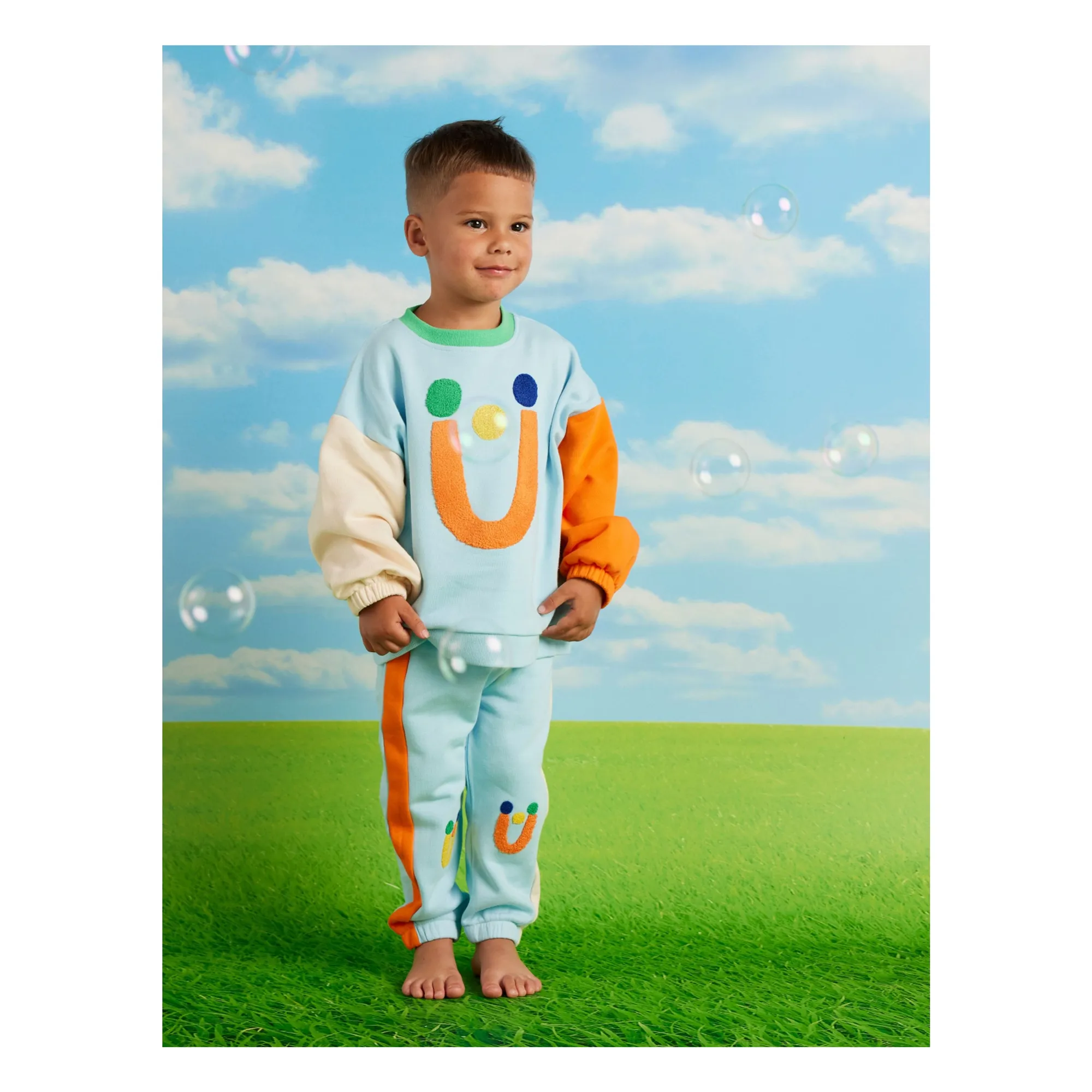 Jogger Colorblock | Bleu ciel- Image produit n°1