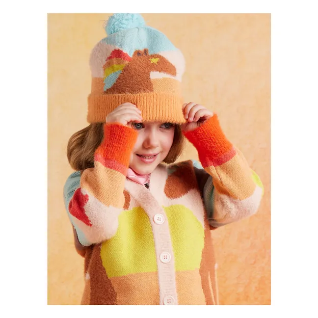 Pompon horse bonnet | Light blue