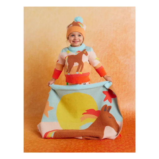 Couverture Chevaux | Bleu ciel