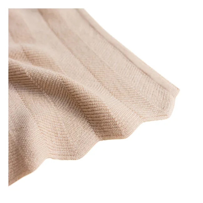 Manta Freddie de lana merina | Beige