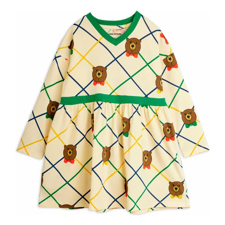 Vestido Osito Algodón Ecológico | Crudo- Imagen del producto n°0