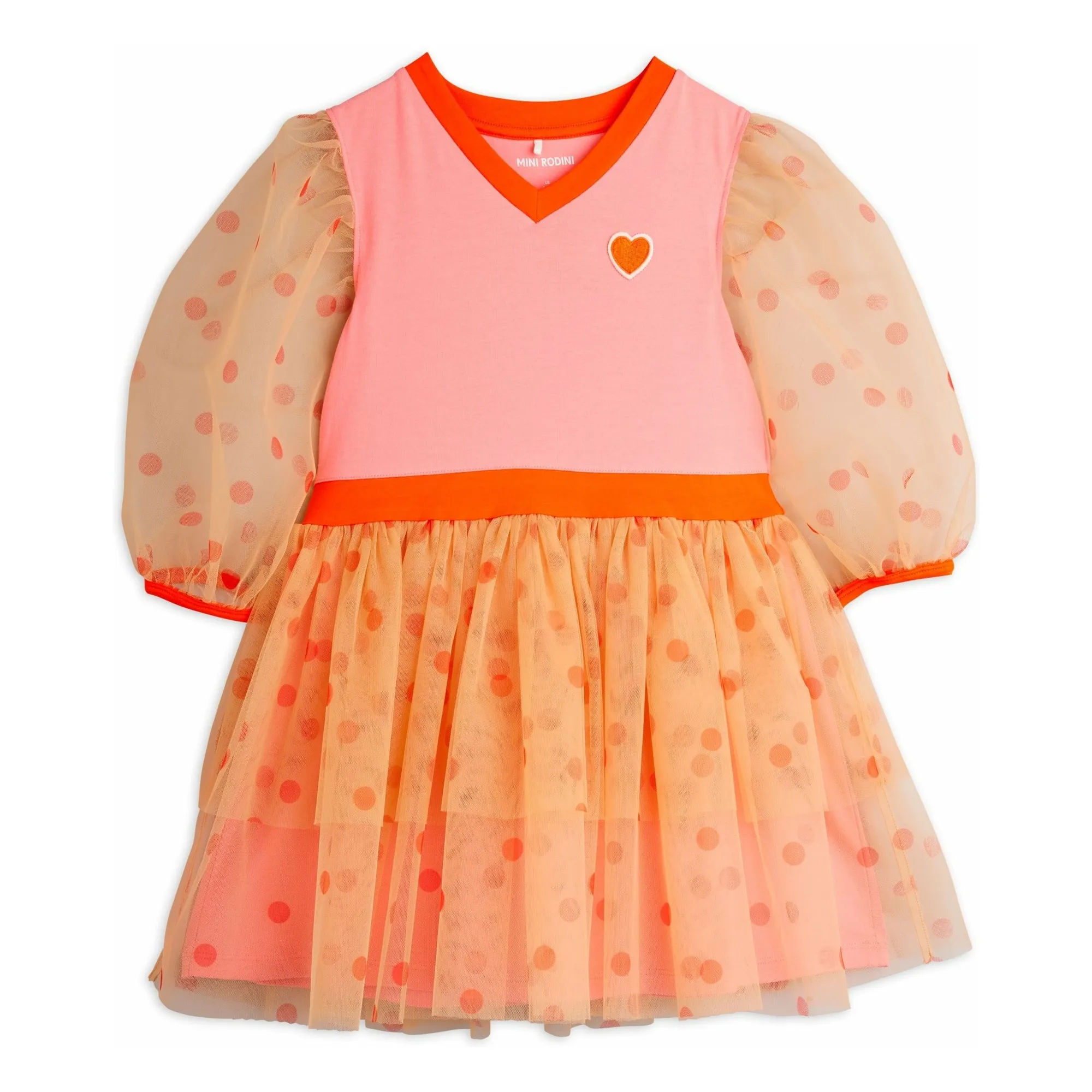 Mini Rodini Pink Tulle Pois Dress