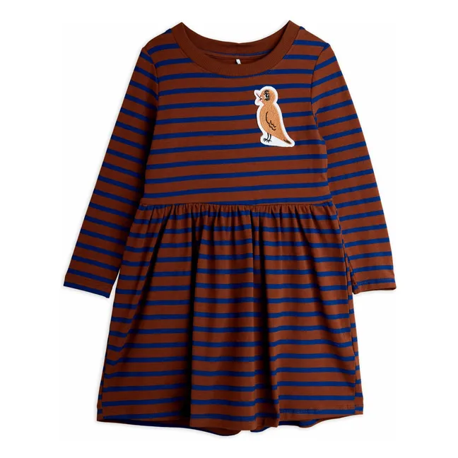 Robe Oiseau Coton Bio | Marron