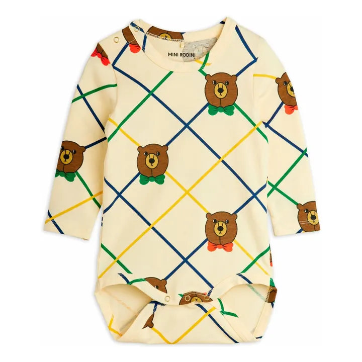 Cuerpo Oso Carreaux Coton Bio | Crudo- Imagen del producto n°0