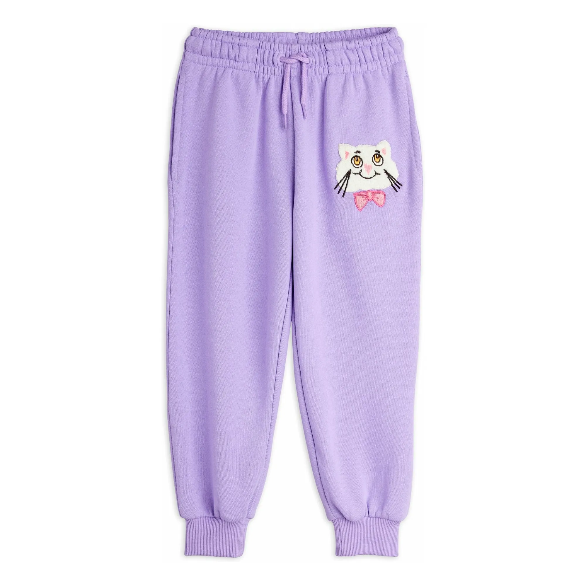 Mini Rodini Purple Jogger Cat Organic Cotton