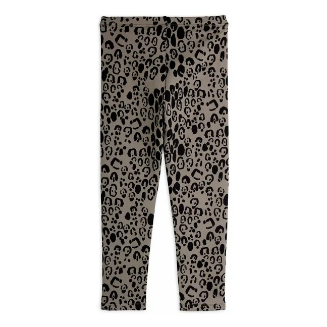 Legging Léopard Coton Bio | Gris