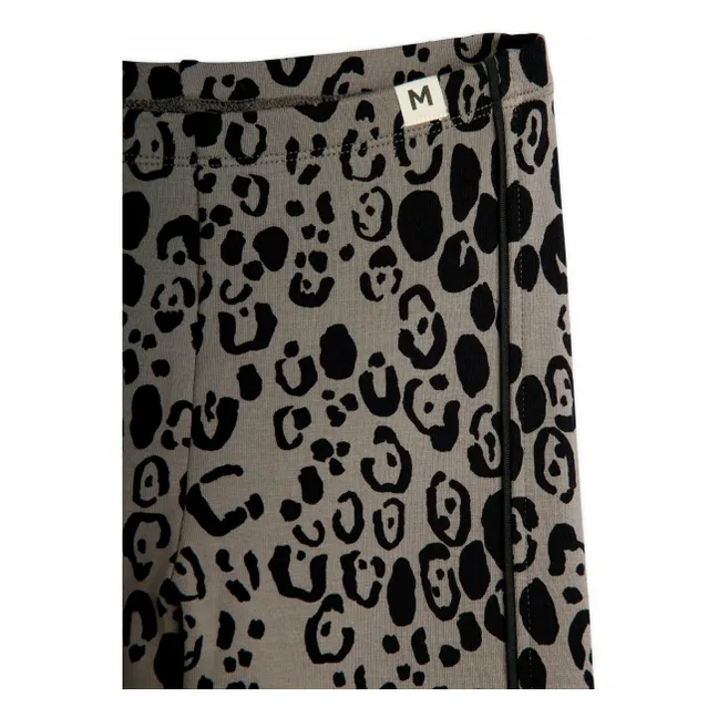Legging Léopard Coton Bio | Gris