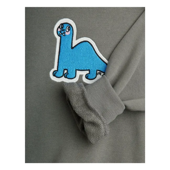 Sweat Dino Patch Coton Bio | Gris