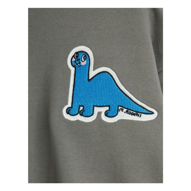Sweat Dino Patch Coton Bio | Gris