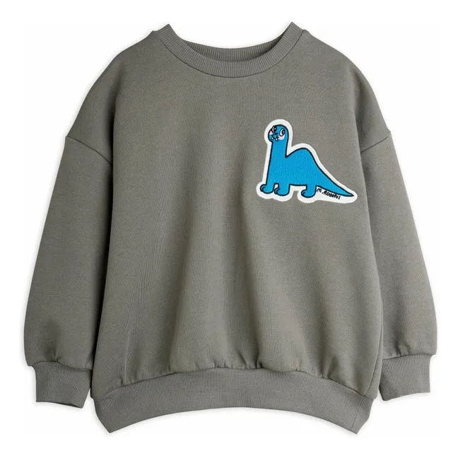 Sweat Dino Patch Coton Bio | Gris
