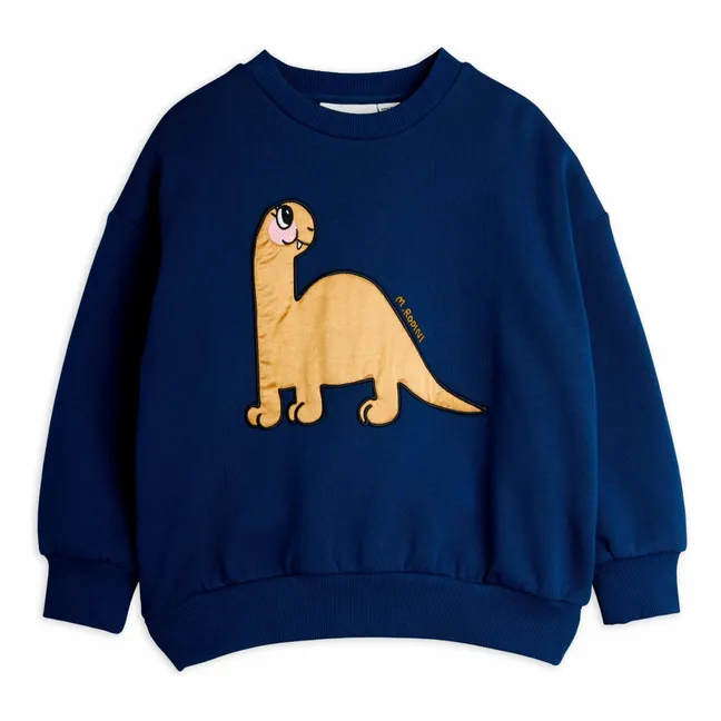 Sweat Dino Coton Bio | Bleu marine