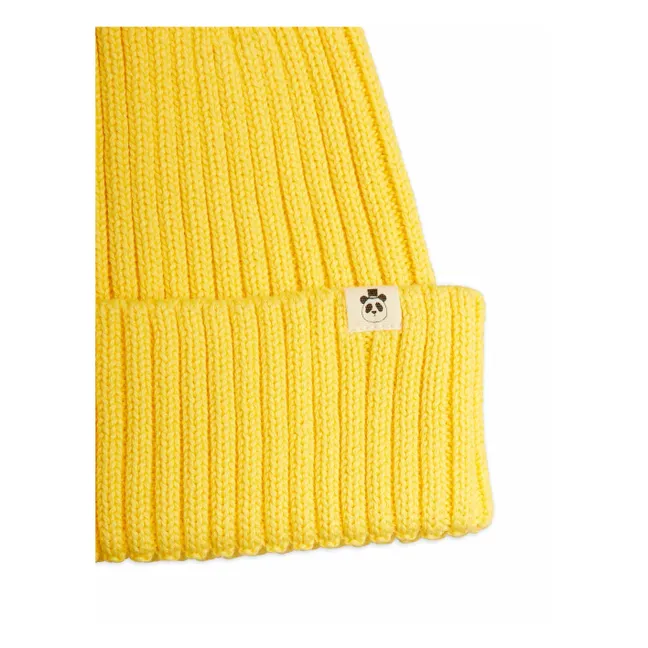 Bonnet Tricot Coton Bio | Jaune