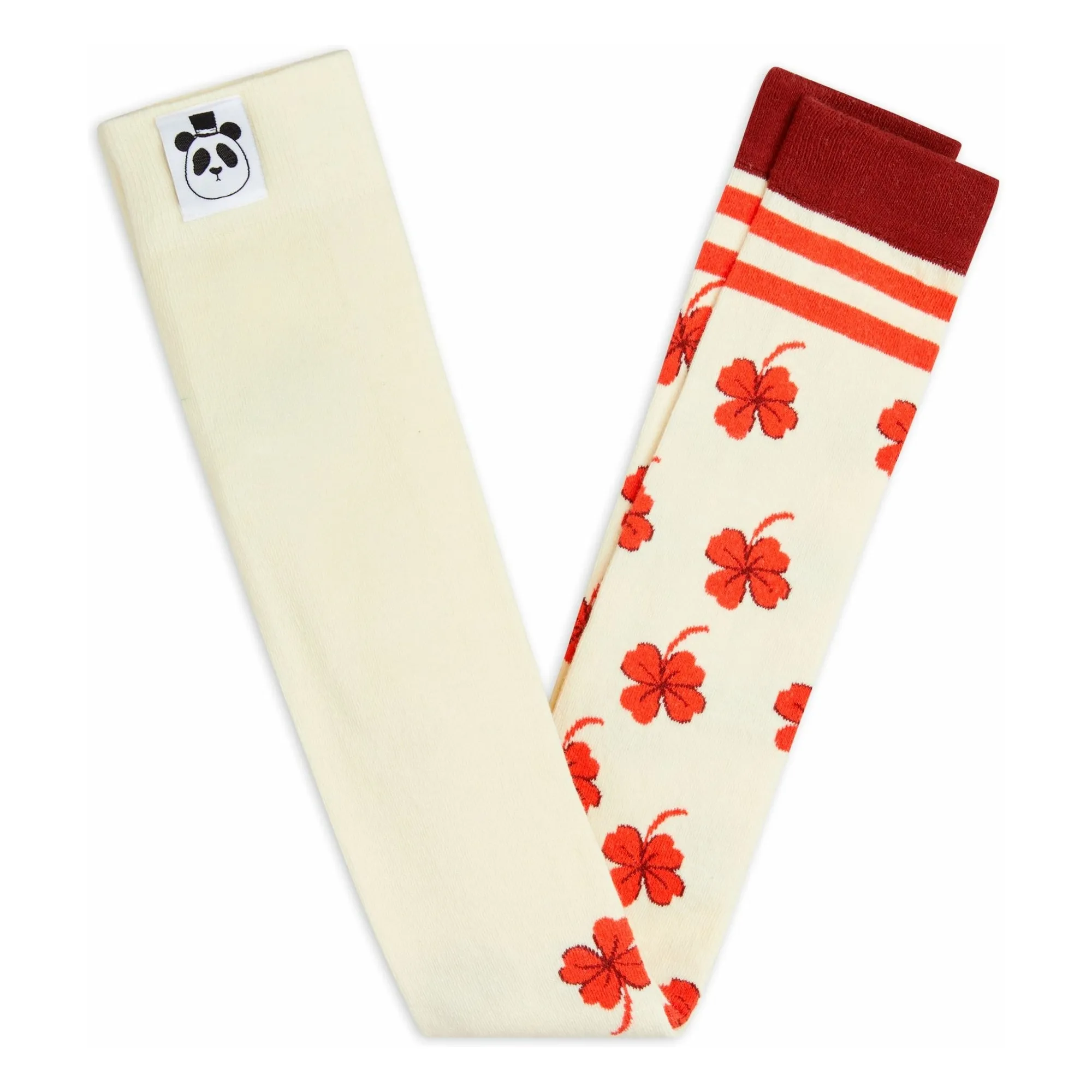Mini Rodini Beige Clover Organic Cotton Legging