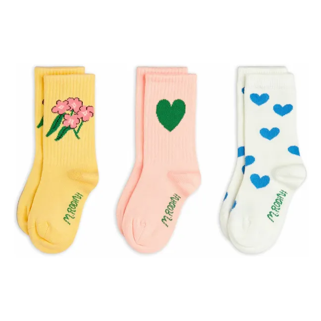 Lot de 3 Paires de Chaussettes Alpine Coton Bio | Jaune