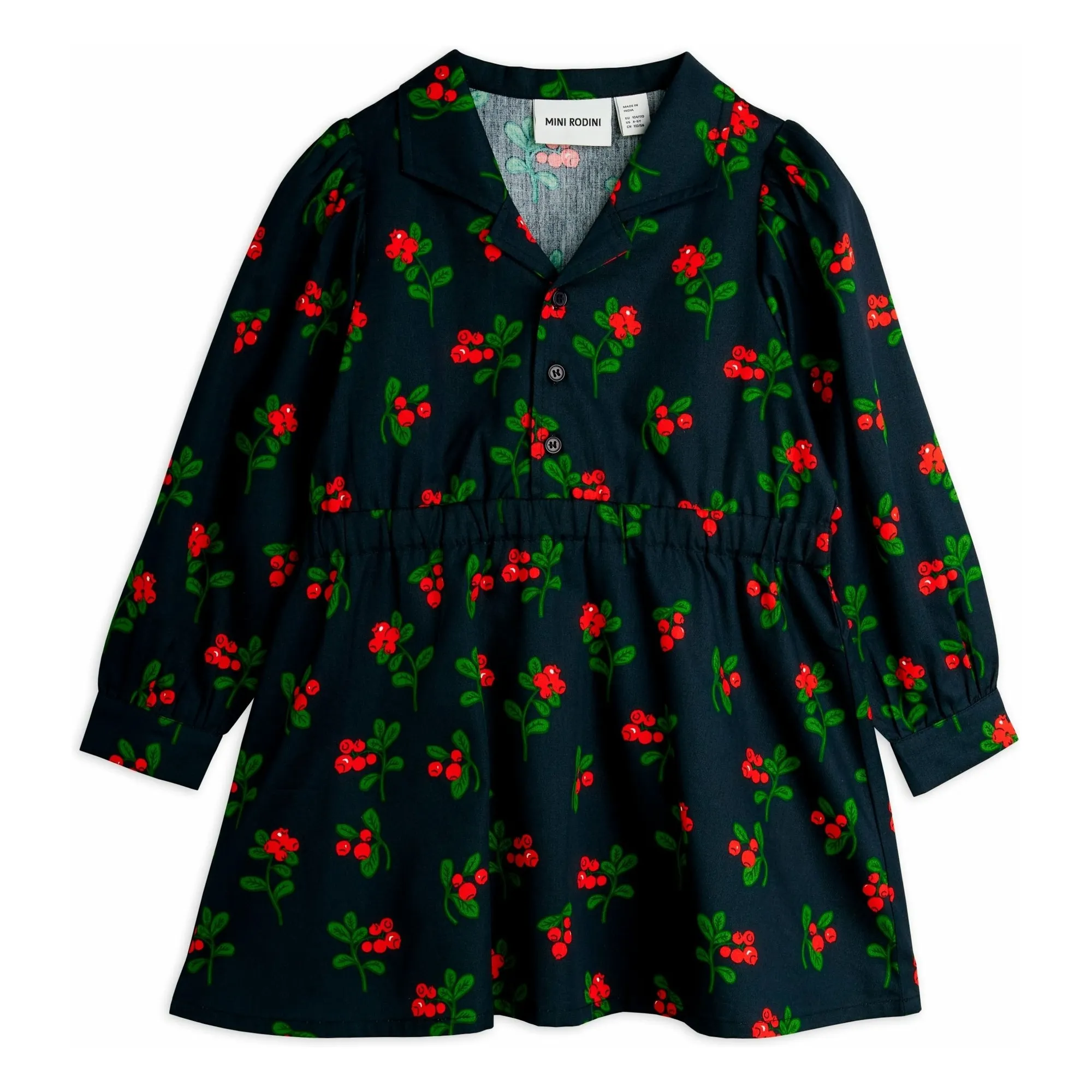 Mini Rodini Black Lingonberries Organic Cotton Dress