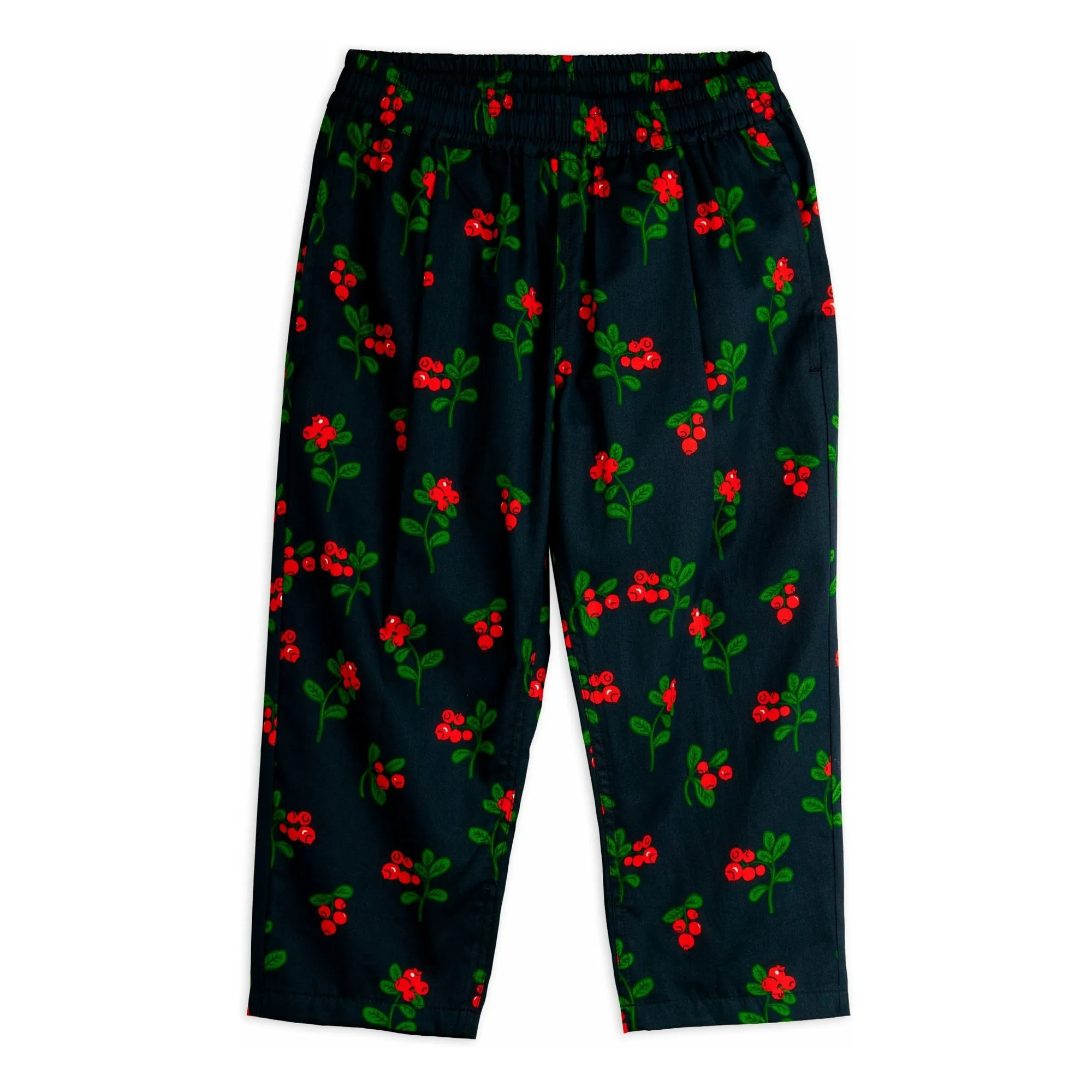 Mini Rodini Black Lingonberries Organic Cotton Pants