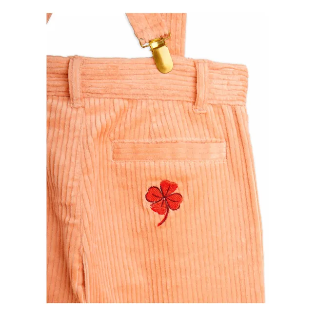 Clover Corduroy Dungarees | Coral