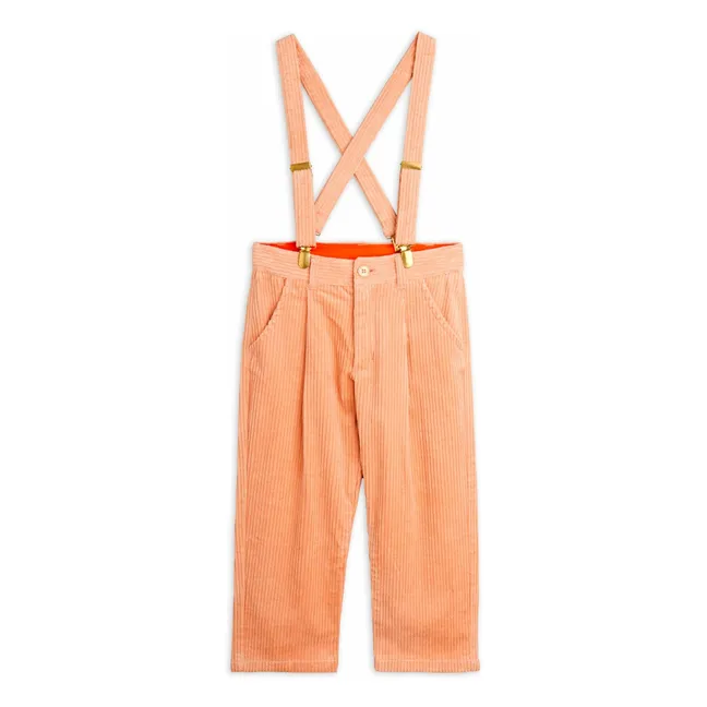 Clover Corduroy Dungarees | Coral