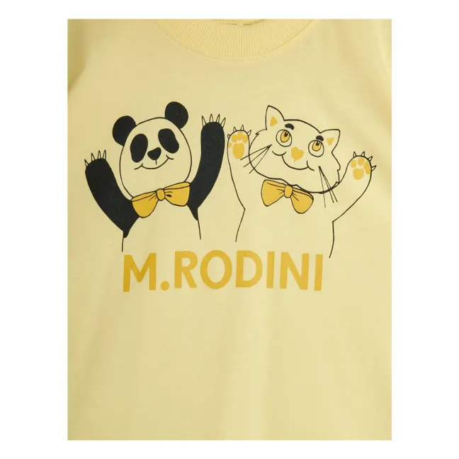 Panda T-shirt Organic cotton | Yellow