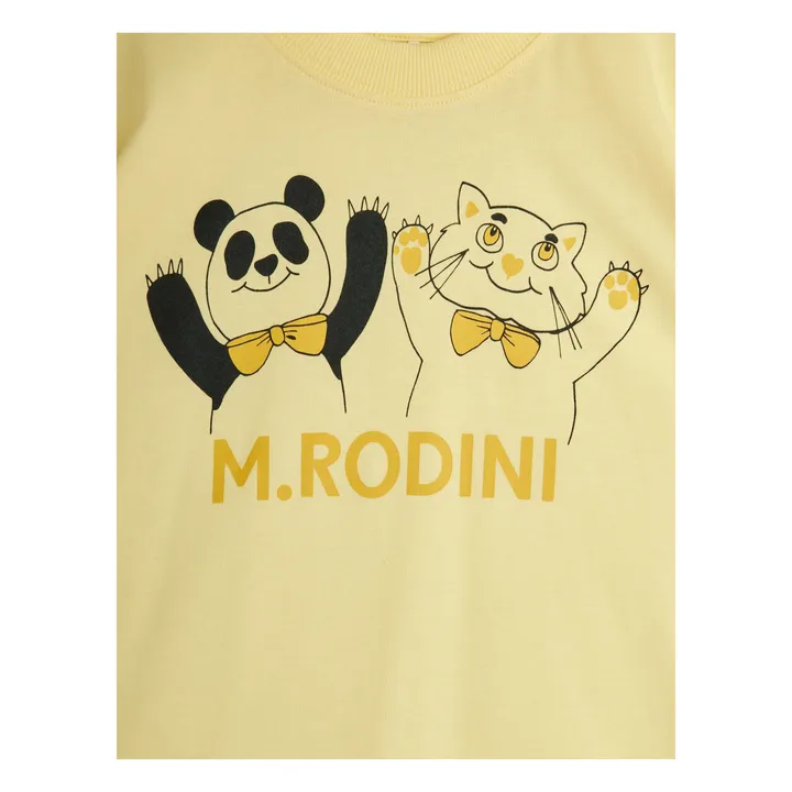 Camiseta Panda Algodón orgánico | Amarillo- Imagen del producto n°2