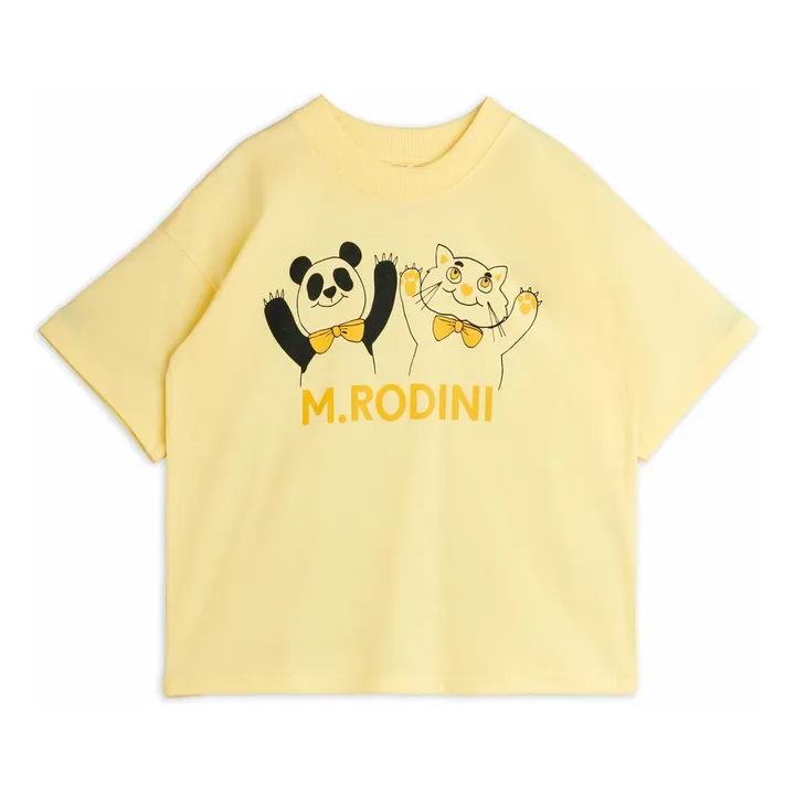 Camiseta Panda Algodón orgánico | Amarillo- Imagen del producto n°0