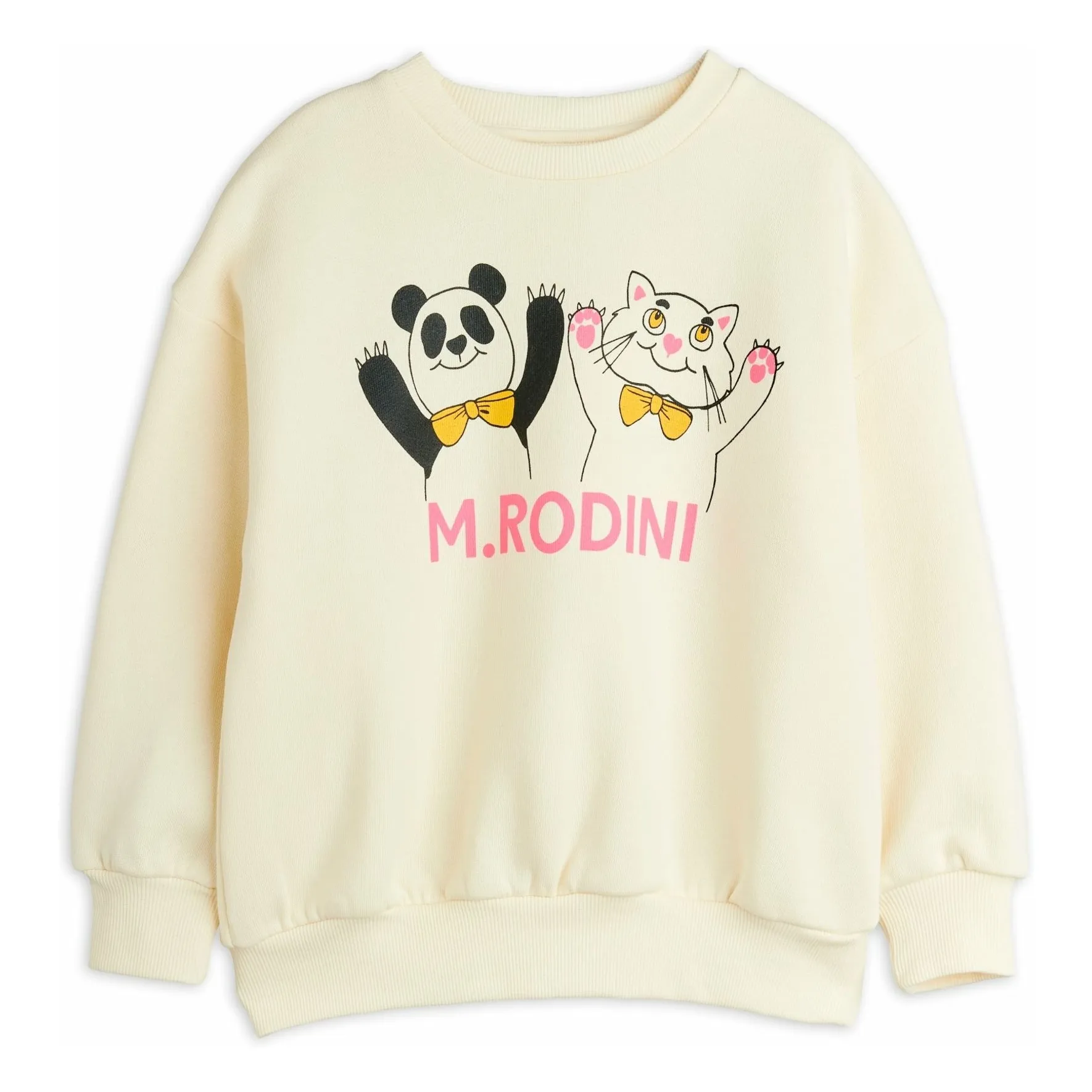 Mini Rodini Ecru Panda Sweat Organic Cotton