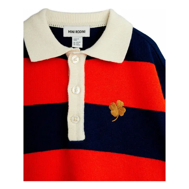 Clover organic cotton polo shirt | Red